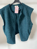 Veste sans manche Agathe Bleu canard