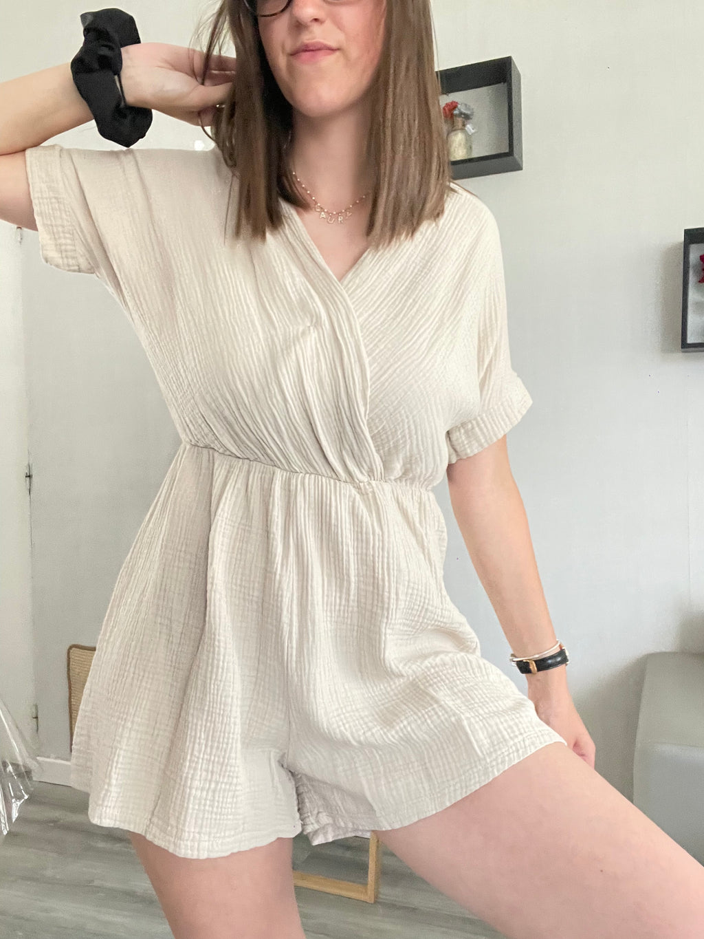 Combi short Clem beige