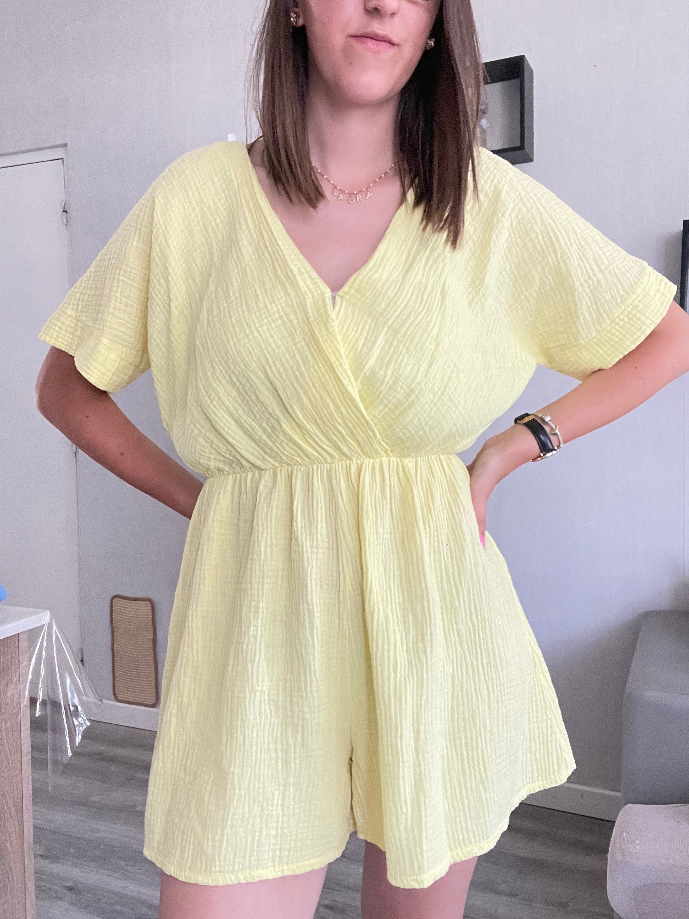 Combi short Clem jaune