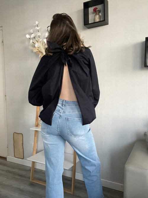 Blouse Gabrielle bleu marine