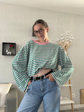 T-Shirt Leonie vert et rose