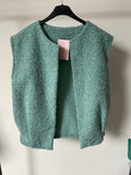Veste sans manche Agathe vert d’eau