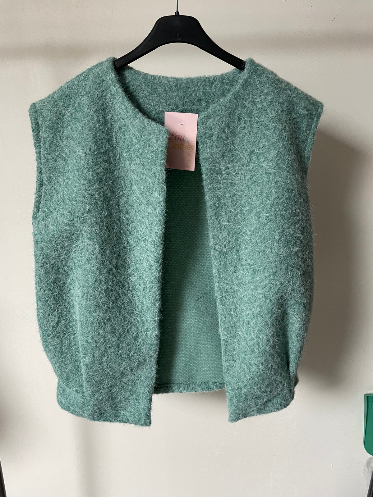 Veste sans manche Agathe vert d’eau