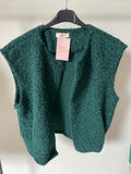 Veste sans manche Agathe vert sapin