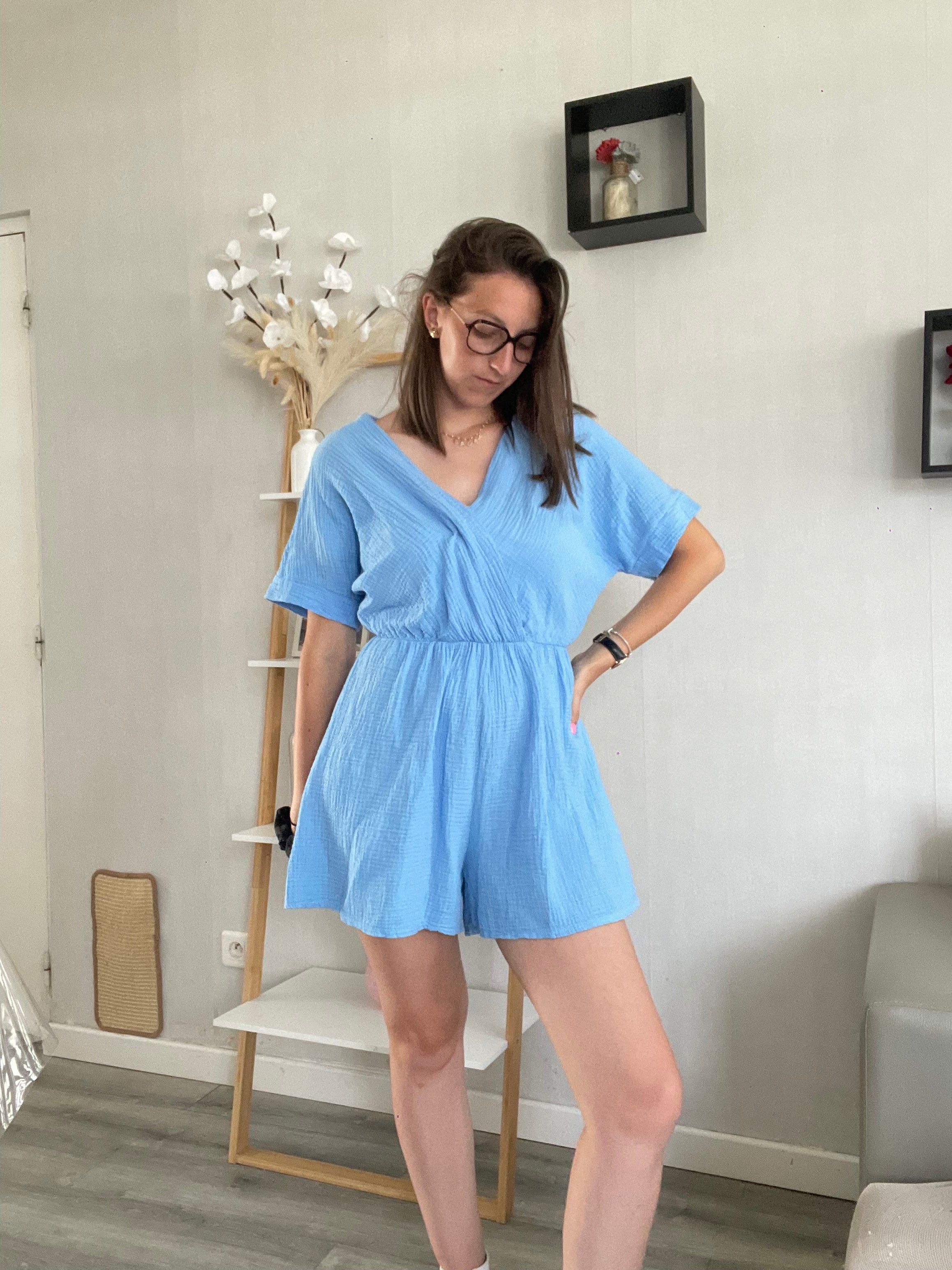 Combi short Clem bleu