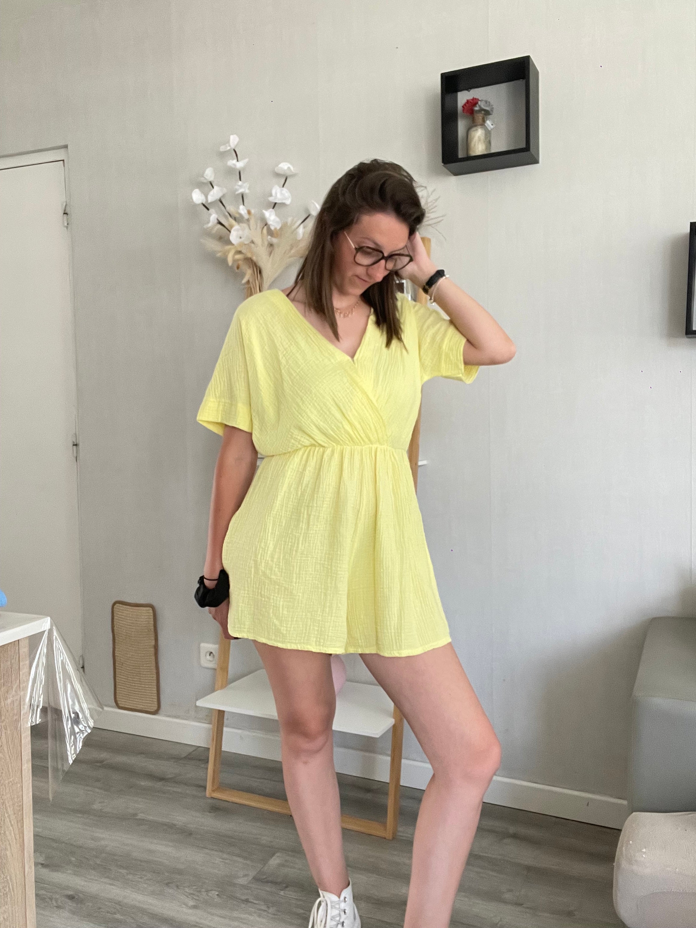 Combi short Clem jaune