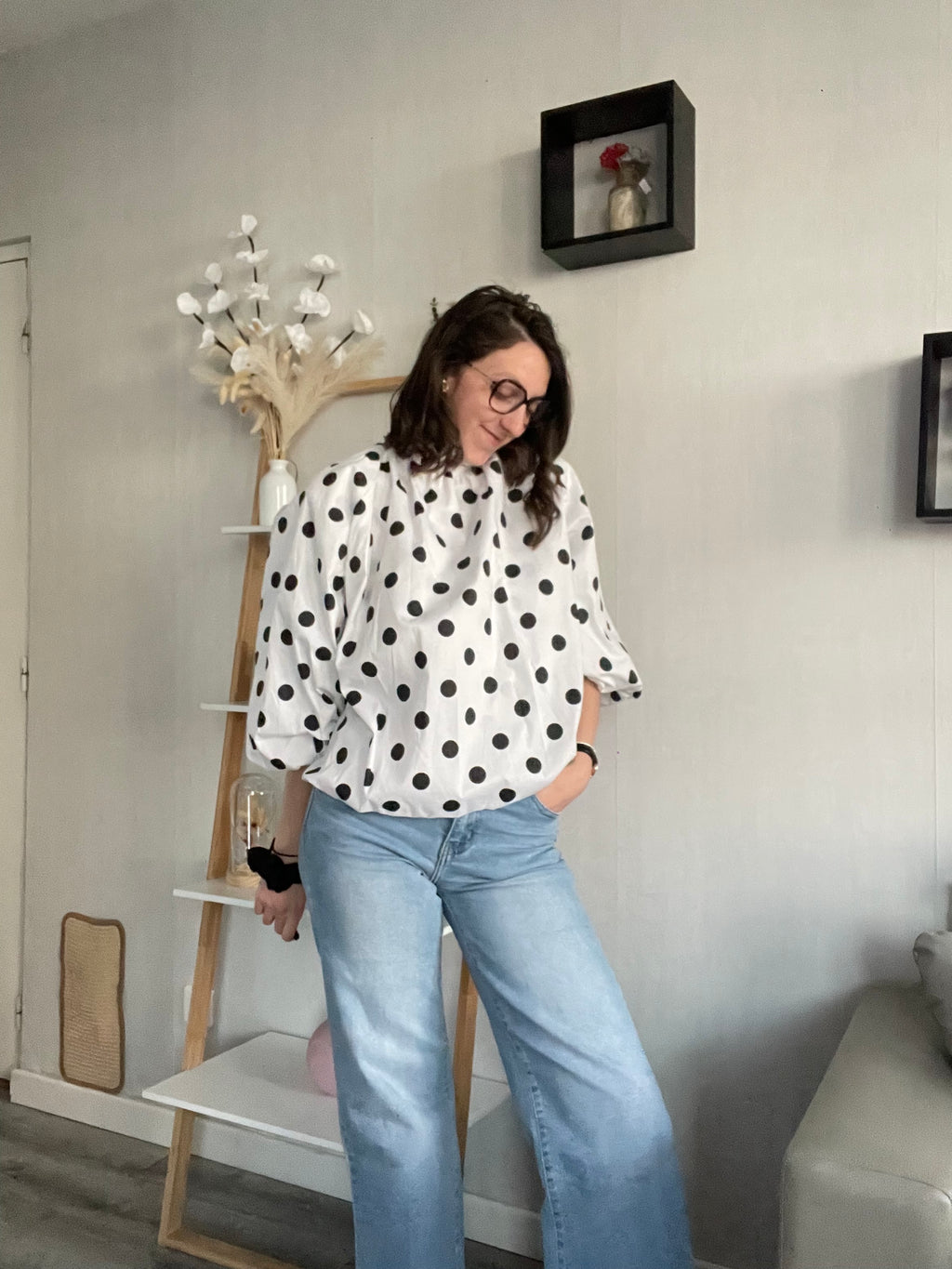 Blouse Gabrielle à pois