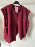 Veste sans manche Agathe bordeaux