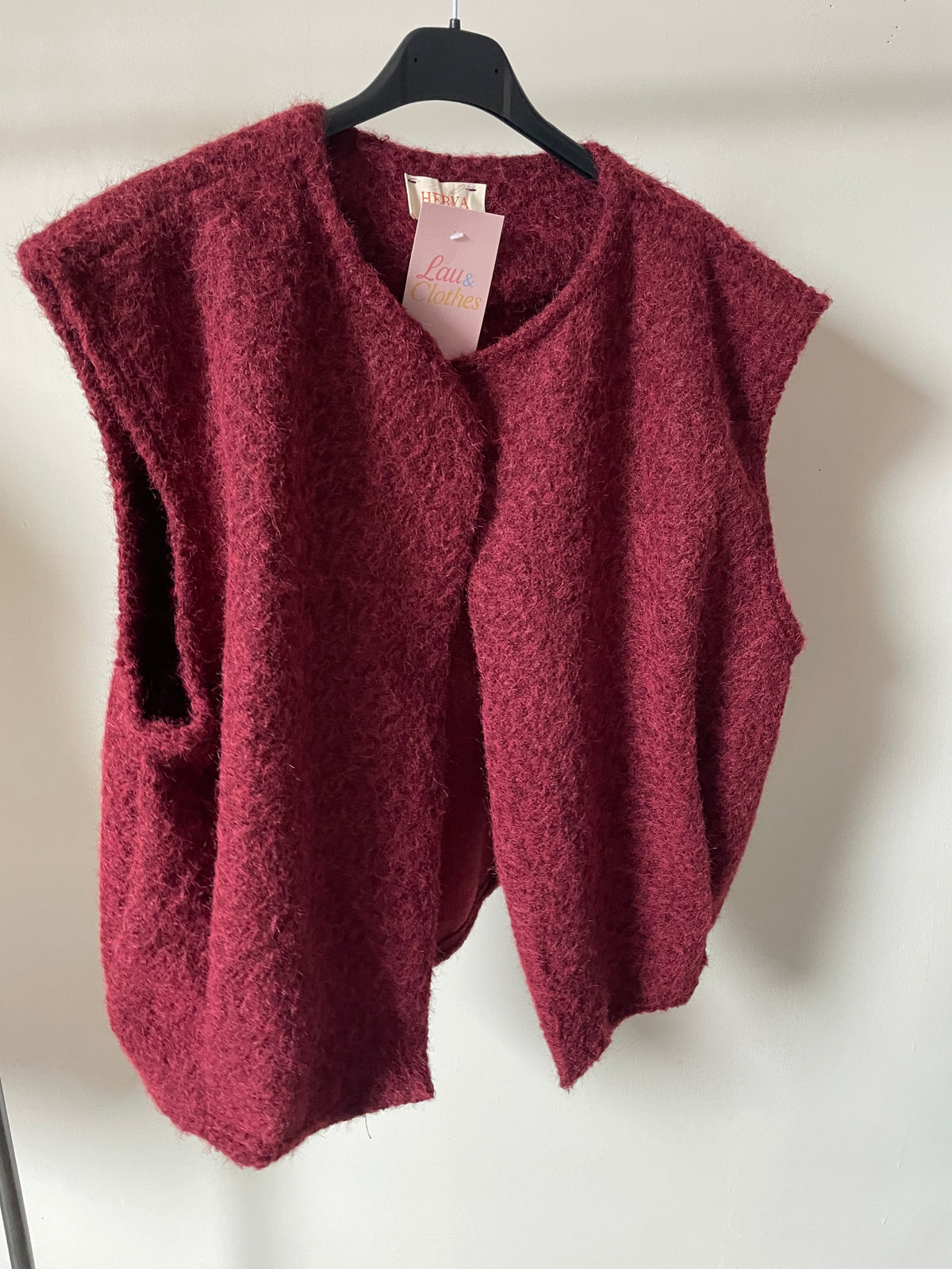 Veste sans manche Agathe bordeaux