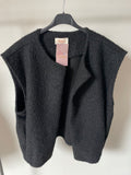 Veste sans manche Agathe noir