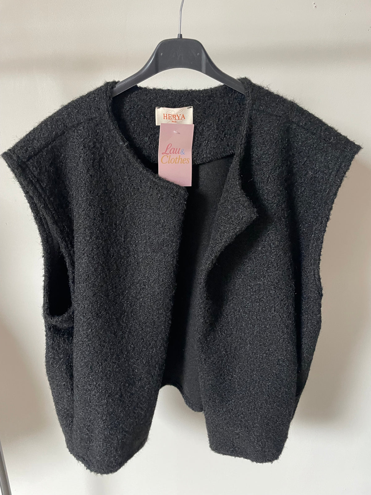 Veste sans manche Agathe noir
